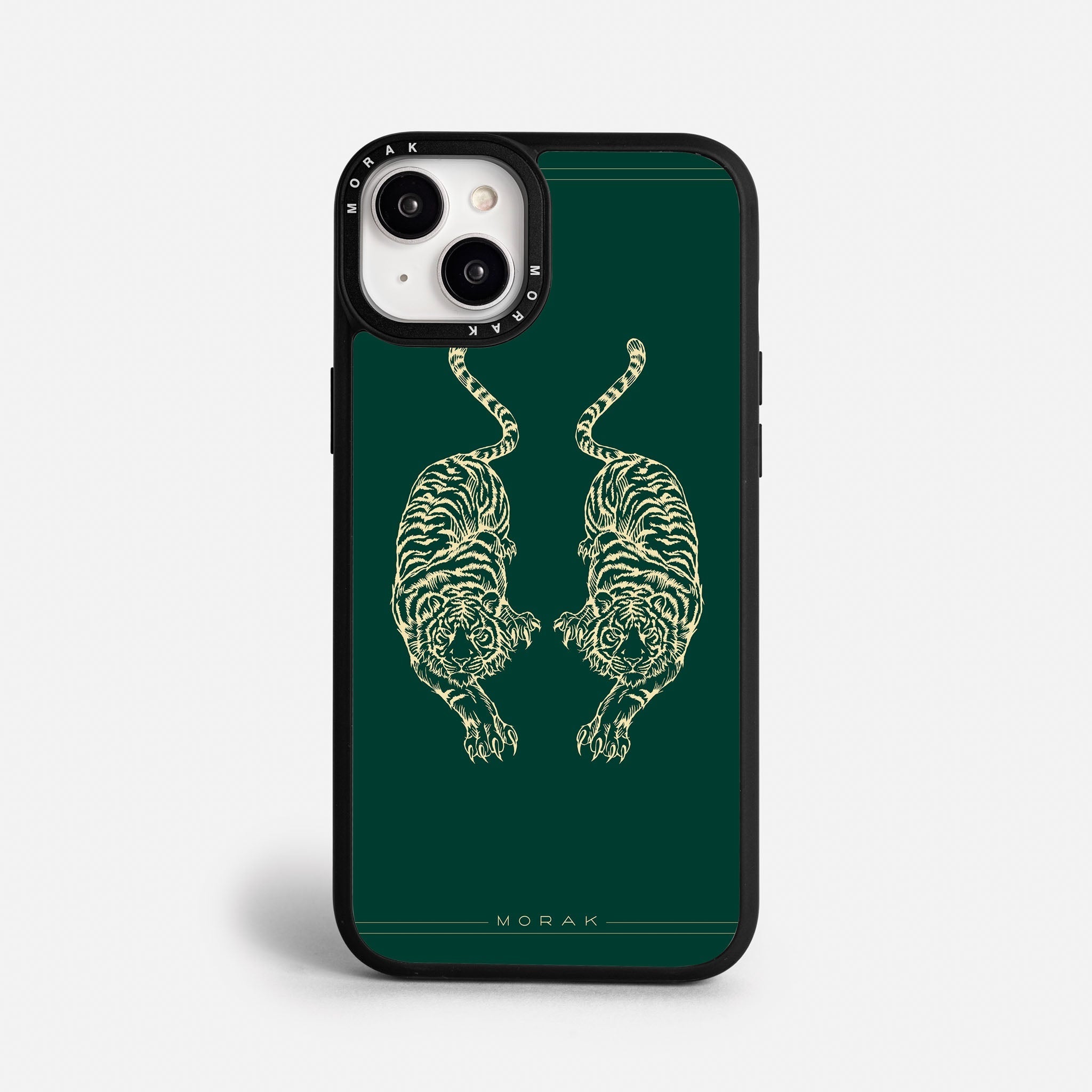 Case Twin Tigers - Blanco Premium – Protección antigolpe | Diseño colombiano | Morak