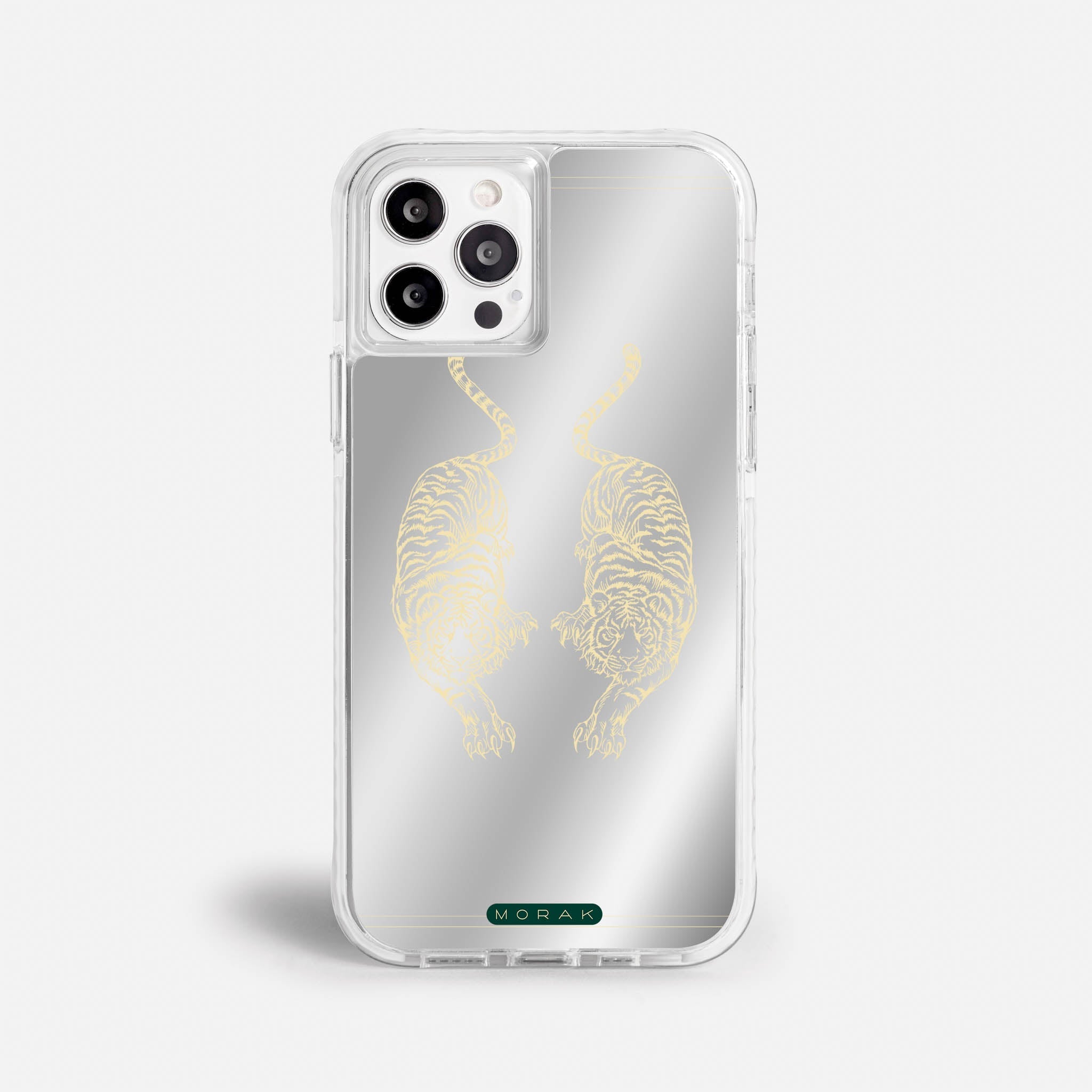 Case Twin Tigers - Espejo Premium – Protección antigolpe | Diseño colombiano | Morak